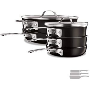Gotham Steel Stackmaster Pots and Pans Set 10 Piece Cookware G16C 2