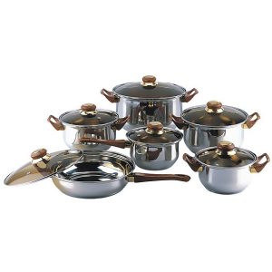 Gourmet Chef SC-SS004WD 12-Piece Cookware Set G15I