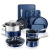 Granite Stone Classic Blue 15 Piece Pots and Pans Set Nonstick G15R 1
