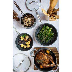 Granite Stone Pots and Pans Set 10 Piece Nonstick Cookware G15W 4