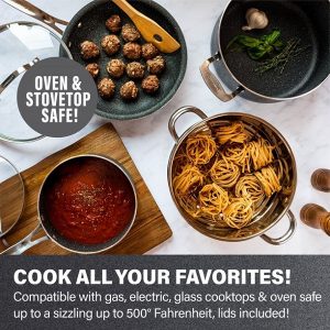 Granitestone Pots and Pans Set 20 Piece Complete Cookware Bakeware Set G15T 5