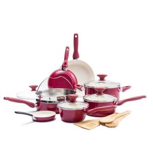 GreenPan Rio Ceramic Nonstick 16-Piece Pots & Pans Cookware G15A