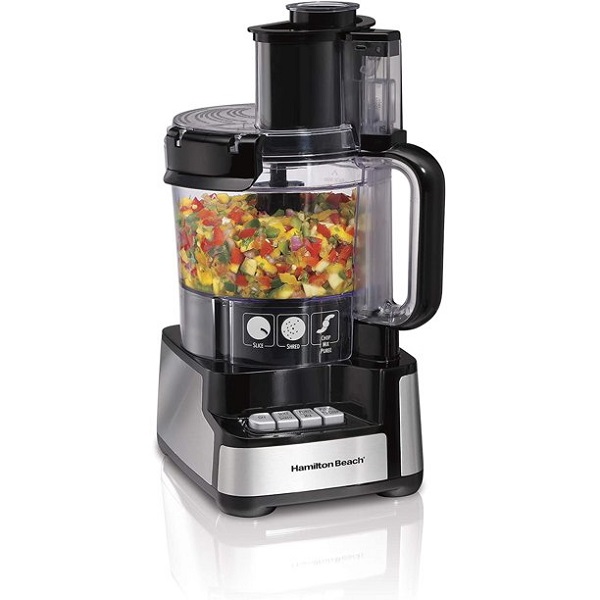 Hamilton Beach 12-Cup Stack & Snap Food Processor & Vegetable H5S 3 Hamilton Beach 12-Cup Stack & Snap Food Processor & Vegetable H5S