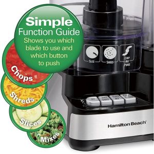Hamilton Beach 12-Cup Stack & Snap Food Processor & Vegetable H5S 7 Hamilton Beach 12 Cup Stack Snap Food Processor Vegetable H5S 3