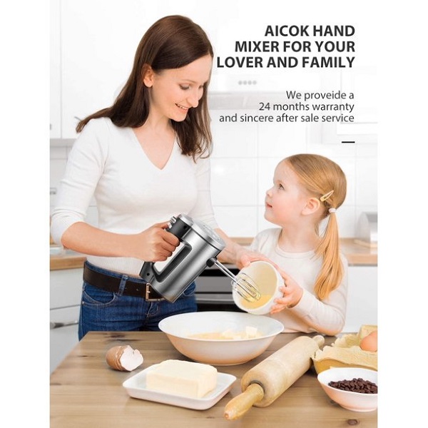 Hand Mixer Electric 6 Speed 300w Turbo Kitchen Handheld Mixer Self H10E 5 Hand Mixer Electric 6 Speed 300w Turbo Kitchen Handheld Mixer Self H10E - Image 3