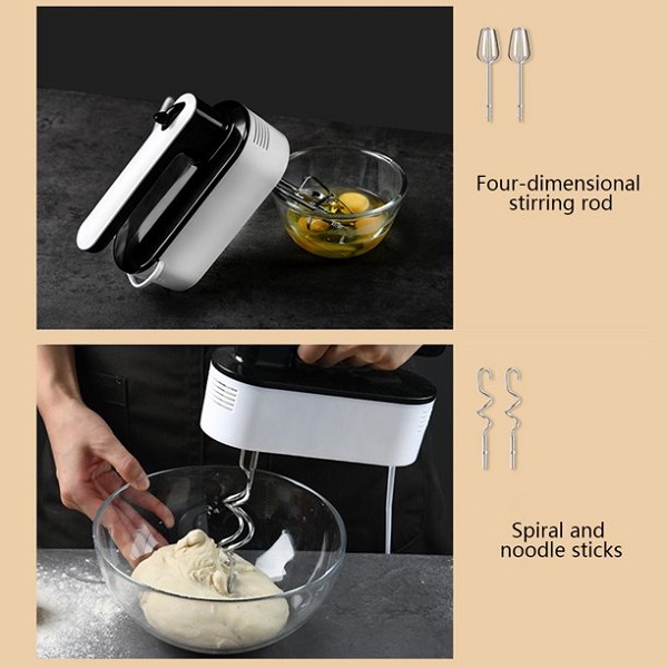 Handheld Electronic Mixer Hand Mixer w Noodle Sticks H12P 5 Handheld Electronic Mixer Hand Mixer w Noodle Sticks H12P - Image 3