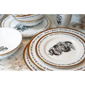 Harry Potter Hogwarts House Logos 16 Piece Ceramic Dinnerware Set 3