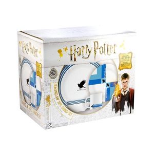 Harry Potter Ravenclaw 16 Piece Porcelain Dinnerware Set for 4 Includes 4 Dinner Plates 4 Salad Plates 4 Bowls and 4 Mugs 2