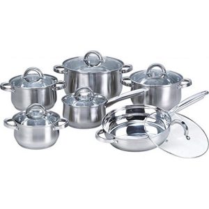 Heim Concept 12-Piece Induction Ready Stainless Steel Cookware Sets H17U