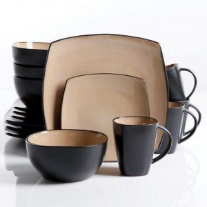 Home Soho Lounge Dinnerware Set, Taupe