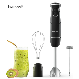 Homgeek 500W Immersion Hand Blender, 6 Speed Electric Stick Blender H12T