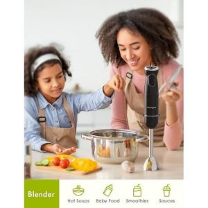 Homgeek 500W Immersion Hand Blender 6 Speed Electric Stick Blender H12T 5