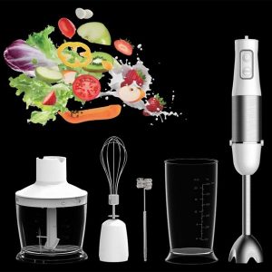 Homgeek Immersion Hand Blender, 500W 6-Speeds 5-In-1 Stainless H12K
