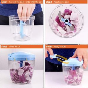 Household Hand pulled Meat Grinder Multi function Garlic Puree H5C 2