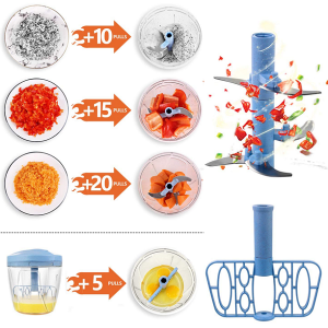 Household Hand pulled Meat Grinder Multi function Garlic Puree H5C 6