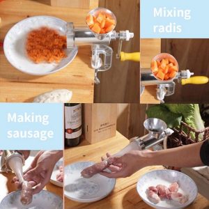 Jygee Manual Meat Grinder Multifunctional Mincer Metal Sausage J5A 7
