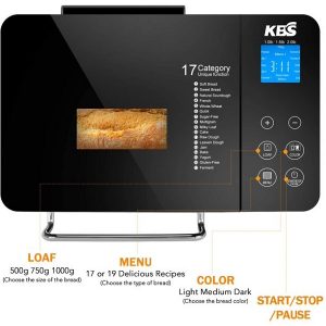 KBS Pro Stainless Steel Bread Machine, 2LB 17-in-1 Programmable K7K 7 KBS Pro Stainless Steel Bread Machine 2LB 17 in 1 Programmable K7K 3