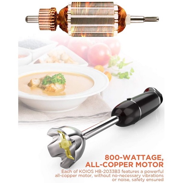 KOIOS 800-Watt 12-Speed Immersion Hand Blender K10K 5 KOIOS 800-Watt 12-Speed Immersion Hand Blender K10K - Image 3