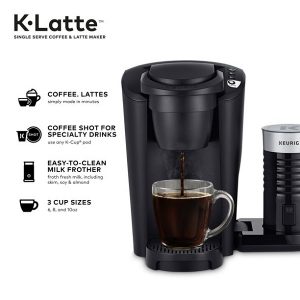 Keurig K Latte Single Serve K Cup Coffee and Latte Maker Black K26Z 2