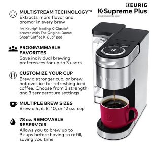 Keurig® K Supreme Plus Single Serve K Cup Pod Coffee Maker K26W 2