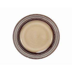 Lorren Home Trends 16 Piece Glazed Dinnerware Rust Service for 4 2