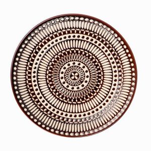 Lorren Home Trends 16 Piece Glazed Dinnerware Rust Service for 4 3