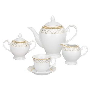 Lorren Home Trends 57 Piece Porcelain Dinnerware Set Service 8 4