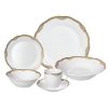 Lorren Home Trends Catherine 24 Piece Porcelain Dinnerware Set Service for 4