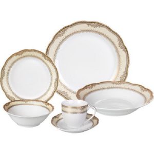 Lorren Home Trends Isabella 24 Piece Dinnerware Set, Service for 4