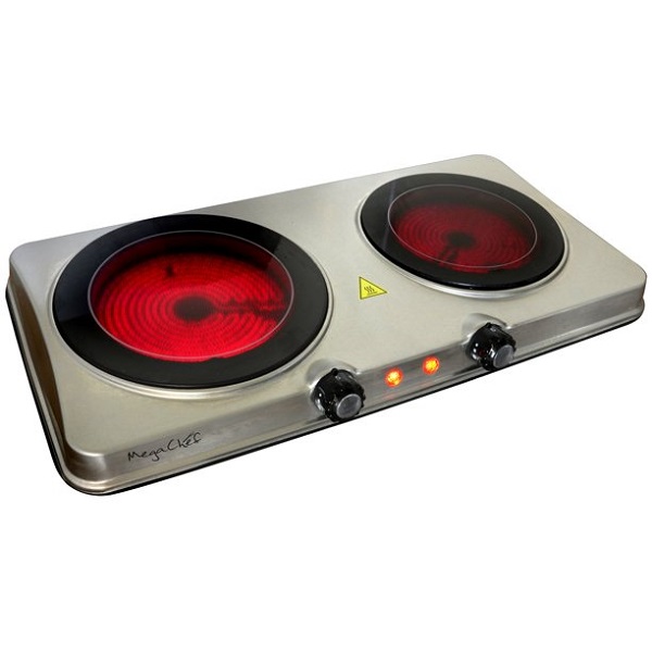MegaChef Portable Electric Dual Infrared Cooktop in Steel M7Y 5 MegaChef Portable Electric Dual Infrared Cooktop in Steel M7Y - Image 3