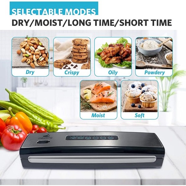 Meidong Food Saver Vacuum Sealer Machine Built in Air Sealing M7R 7 Meidong Food Saver Vacuum Sealer Machine Built in Air Sealing M7R - Image 5