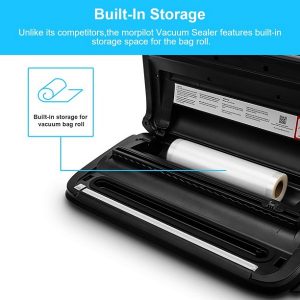 Morpilot Food Saver Vacuum Sealer with Built in Roll Storage Cutter M7Y 3