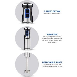 Mueller Austria Ultra Stick 500 Watt 9 Speed Immersion Multi Purpose M10A 2