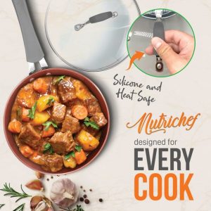 NutriChef 11 Piece Nonstick Diamond Pattern Kitchen Cookware Pot Pan N15Y 4