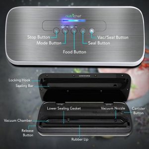 NutriChef PKVS18SL Automatic Food Vacuum Sealer Electric N9U 2