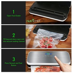 NutriChef PKVS18SL Automatic Food Vacuum Sealer Electric N9U 3