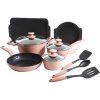 Oster Cookware Set 12 Piece Dusty Rose O15T 1