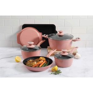 Oster Cookware Set 12 Piece Dusty Rose O15T 3