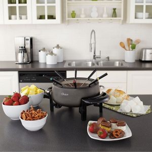 Oster Titanium Infused Dura Ceramic 3 Qt Fondue Pot O7U 4