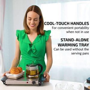 Ovente Electric Food Buffet Server Warmer 2 Portable Stainless Steel O7G 6