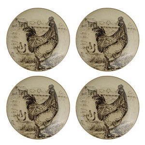 Pfaltzgraff Homespun Stoneware Rooster 16 piece Dinnerware 2