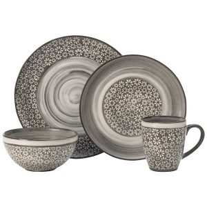 Pfaltzgraff® Blossom Brown 16-piece Stoneware Dinnerware Set