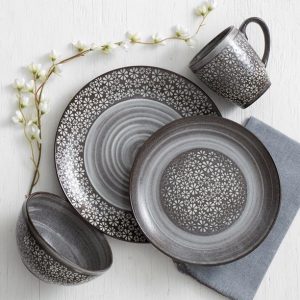 Pfaltzgraff® Blossom Brown 16 piece Stoneware Dinnerware Set 2