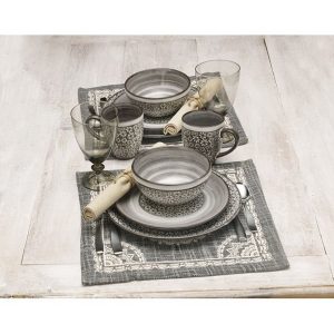 Pfaltzgraff® Blossom Brown 16 piece Stoneware Dinnerware Set 3