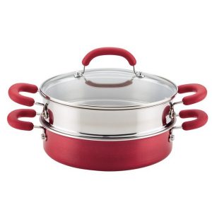 Rachael Ray Create Delicious Aluminum Nonstick Steam Set R16A