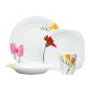 Red Vanilla Dutch Garden 16 Piece Dinnerware Set Service for 4 1