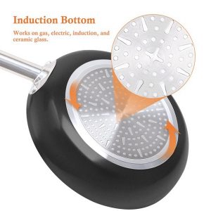 SHINEURI 5 Pieces Copper Cookware Pans and Pots Set 8 inch Omelet S16A 3