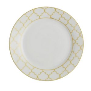 Safdie Co. 12 Piece Dinnerware Set Gold Jacquard 2
