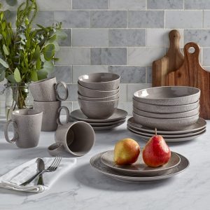 Sophia 20 Piece Dinnerware Set Stoneware Service for 4 Grey 4