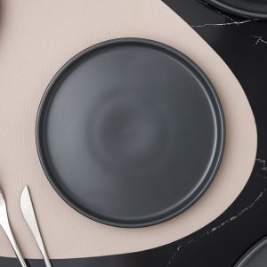 Stone Lain Celina 16 Piece Stoneware Round Dinnerware Set Service for 4 Gray Matte 2